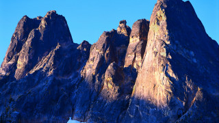 Mountain rock formation blue sky 6 - tall free wallpaper