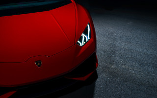 Red sports car black hood 3 - a red sports car free wallpaper