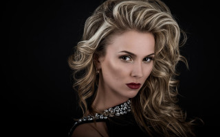 Woman necklace portrait blonde earrings - anna maria barbara abesch free wallpaper