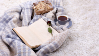 Blanket coffee book rose rug - morning free wallpaper