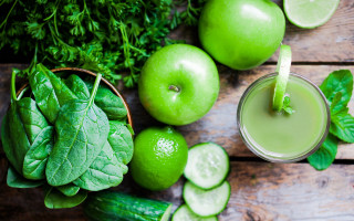 Green smoothie straw leafy garnish - fresh free wallpaper