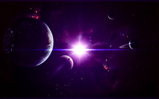 Space planet star bright light 7 - the middle of the image free wallpaper