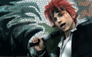 Man red hair bat dragon - red hair holding free wallpaper