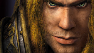 Closeup man longhair greeneyes sword - his hand and a sword free wallpaper for desktop