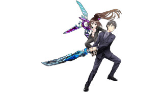 Man woman suits swords white - a white background behind them free wallpaper