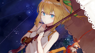 Woman umbrella rain monkey cat - a monkey free wallpaper