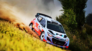 Rally car dirt road woods - the side of the car free wallpaper