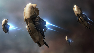 Ships clouds stars battle space - a group of ships free wallpaper