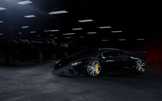 Black sports car dark garage 9 - a dark garage free wallpaper