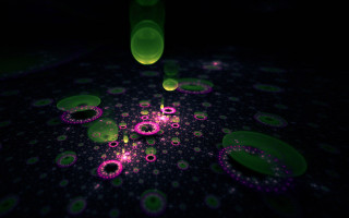 Bubbles floating black background purple - pattern free wallpaper for desktop