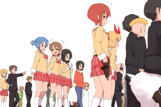 Group people school uniforms holding - hand free wallpaper for desktop