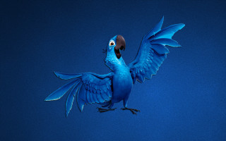 Blue bird large beak flying - charles bird king free wallpaper for desktop
