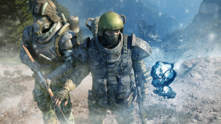 Snowy military astral armor beard - a snowy landscape free wallpaper for desktop