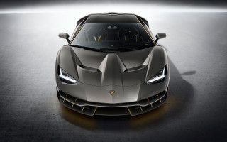 Silver sports car black hood 2 - a dark surface free wallpaper