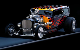 Hot rod flames hood vents 5 - ed roth free wallpaper for desktop