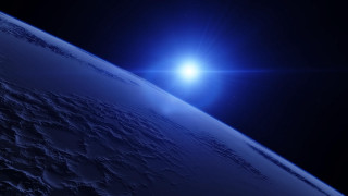Bright blue sun earth horizon - eve ryder free wallpaper