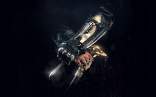 Man sword rain black background - a sword in the rain free wallpaper
