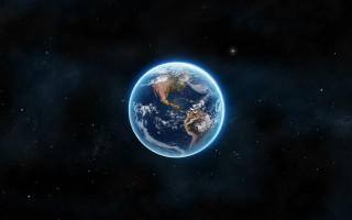 Earth glow stars space planet - earth free wallpaper for desktop
