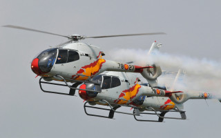 Helicopter smoke sky puzzle vehicle - adriaen isenbrant free wallpaper