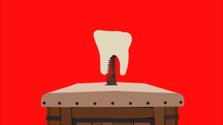 Tooth chimney red background torii - a red wall behind free wallpaper