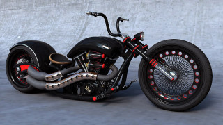 Motorcycle red black tire exhaust - the front of it free wallpaper
