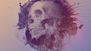 Skull mohawk purple splash blood - a splash of paint free wallpaper for desktop