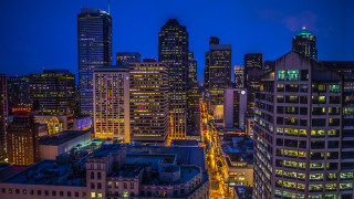 City skyline night lights architecture 4 - arlington nelson lindenmuth free wallpaper