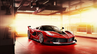 Red sports car garage light 3 - spectacular free wallpaper