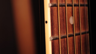 Guitar neck strings black background - string free wallpaper