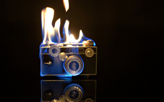 Camera flames reflection macro fluxus - cornelia parker free wallpaper for desktop