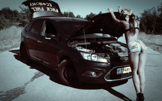 Woman short shorts car hood - david boyd free wallpaper