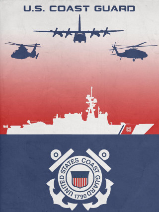 Coast guard helicopter emblem poster - fitz hugh lane free wallpaper for mobile