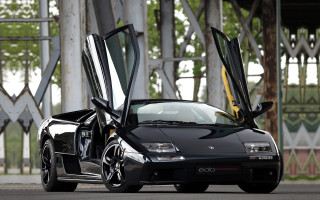 Black sports car doors open 5 - its door free wallpaper