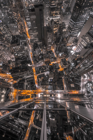 City night lights buildings background 4 - free city wallpaper for mobile