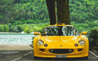 Yellow sports car parking lot 27 - adam szentpétery free wallpaper for desktop