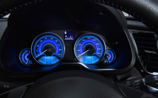 Car dashboard blue speedometer steering - a car dashboard free wallpaper