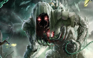 Giant robot red eye chain - its neck free wallpaper