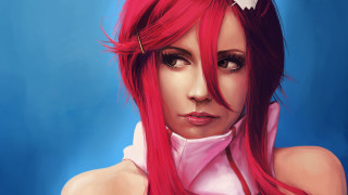 Red hair tiara digital painting - a digital painting of a woman free wallpaper