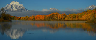 Mountain lake autumn forest sunset 4 - autumn free wallpaper for desktop