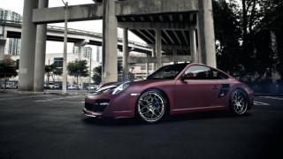 Purple sports car bridge building - a bridge and a building free wallpaper