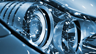 Chrome grille engine blue white - shiny free wallpaper