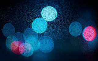 Blurry streetlight bubbles holography macro - the glass free wallpaper