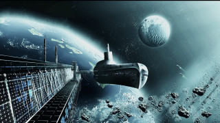 Space station planet ship aurora - a spaceship in the background free wallpaper