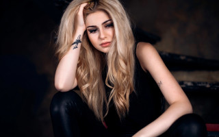 Elina karimova gothic arm tattoo - blonde hair free wallpaper for desktop