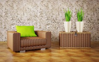 Chair table vases pillow floor - a chair and a table free wallpaper for desktop