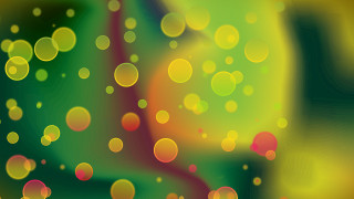 Green yellow bubbles blurry christmas - an abstract painting free wallpaper for desktop