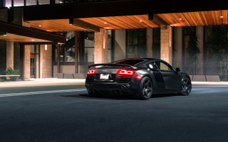 Black sports car night door - its light free wallpaper