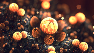 Balls lights fireworks moon orange - a bunch of balls free wallpaper