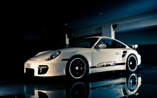 White sports car garage hood - its hood free wallpaper