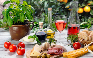 Food wine table vegetables fruits - alesso baldovinetti free wallpaper for desktop